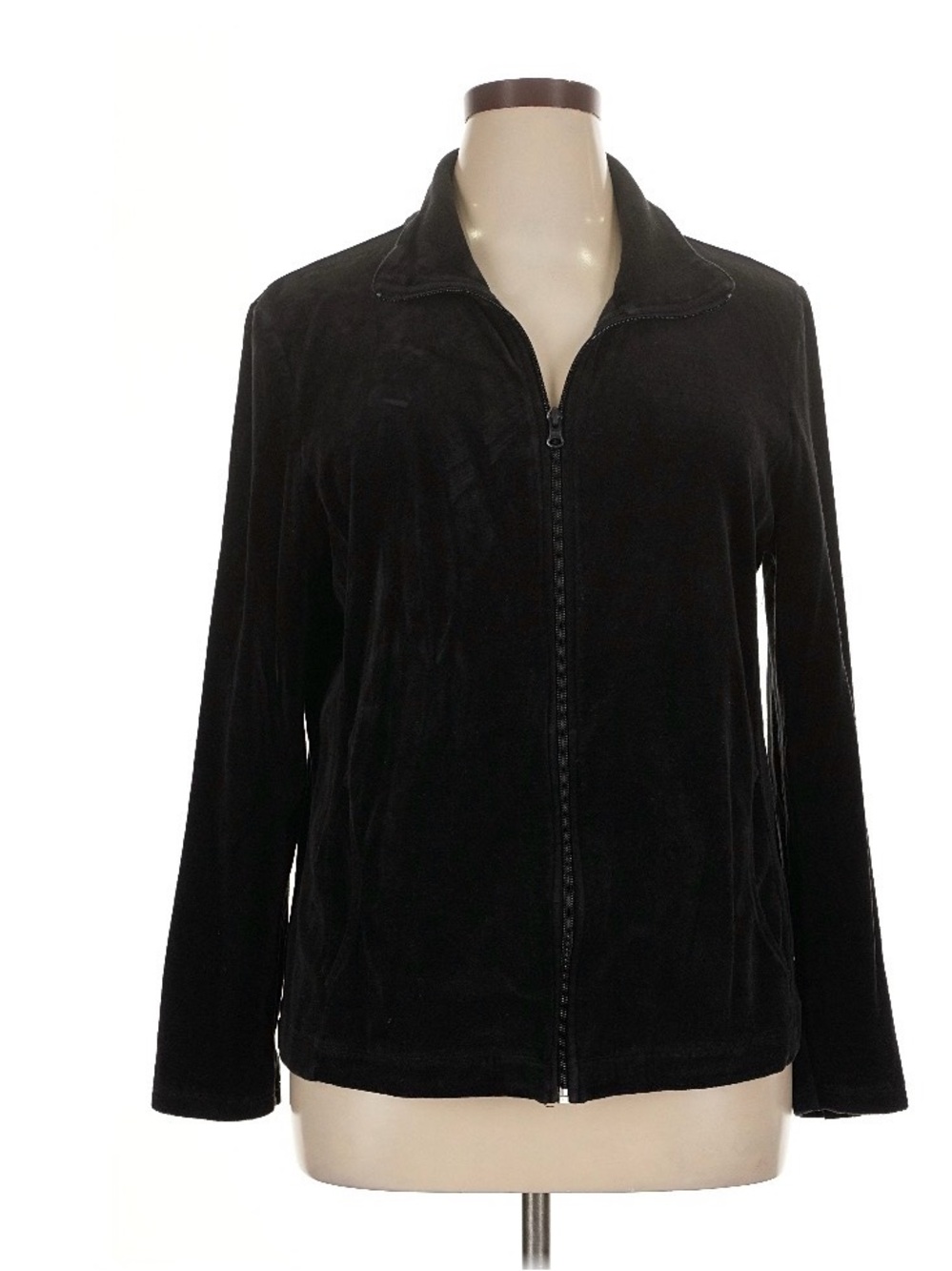 Talbots black velour XL jacket